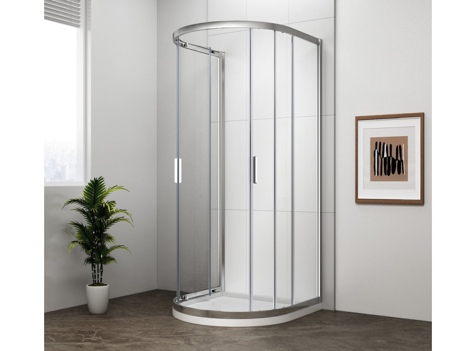 Polysan EASY půlkruhová sprchová zástěna 1000x1000mm EL4715
