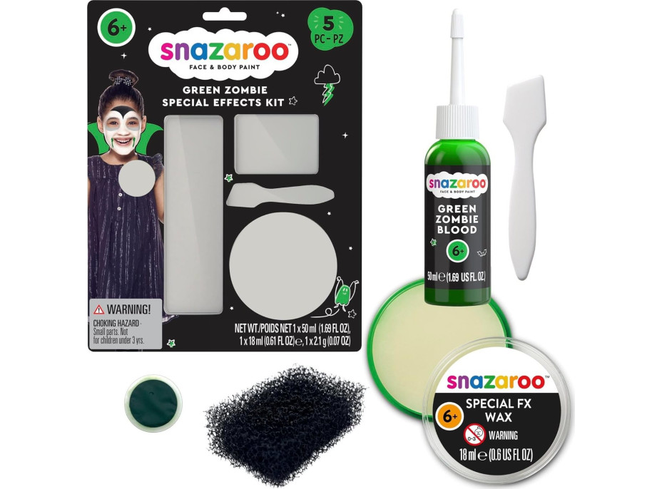 SNAZAROO FX Zombie sada s voskem a falešnou krví na speciální efekty