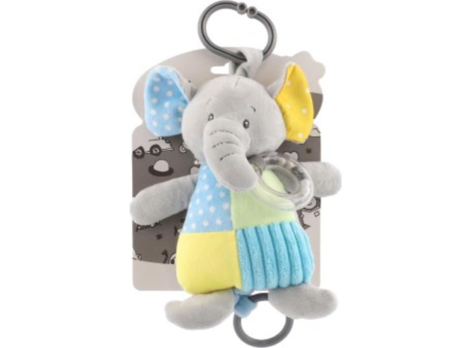 TEDDIES Natahovací hrací strojek plyšový Slon