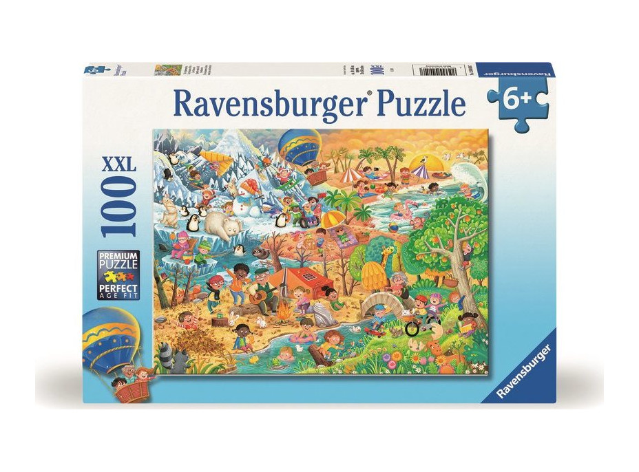 RAVENSBURGER Puzzle Zábava v každém ročním období XXL 100 dílků