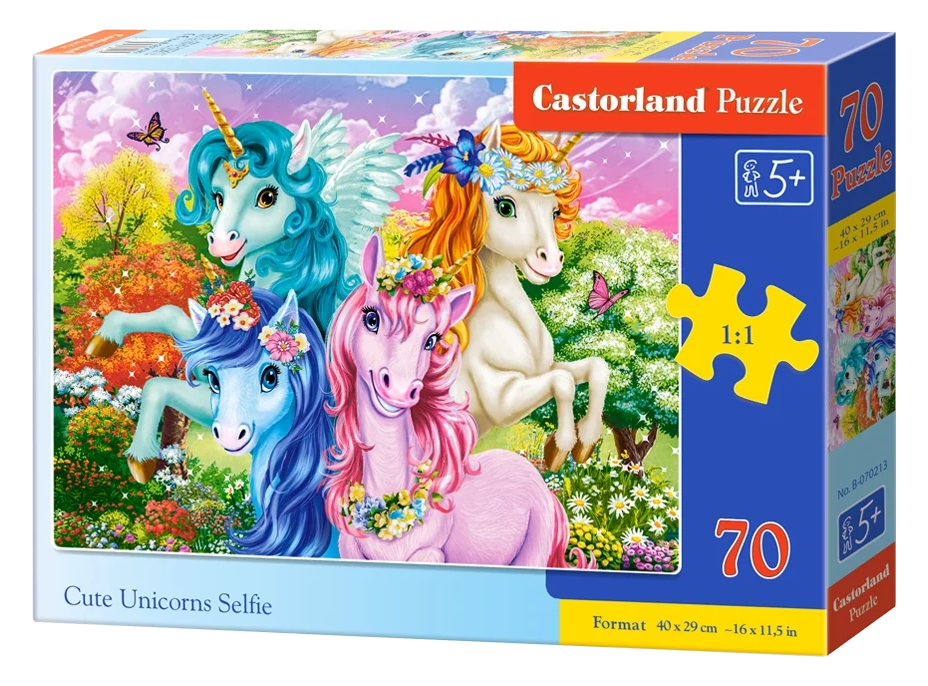 CASTORLAND Puzzle Jednorožci 70 dílků