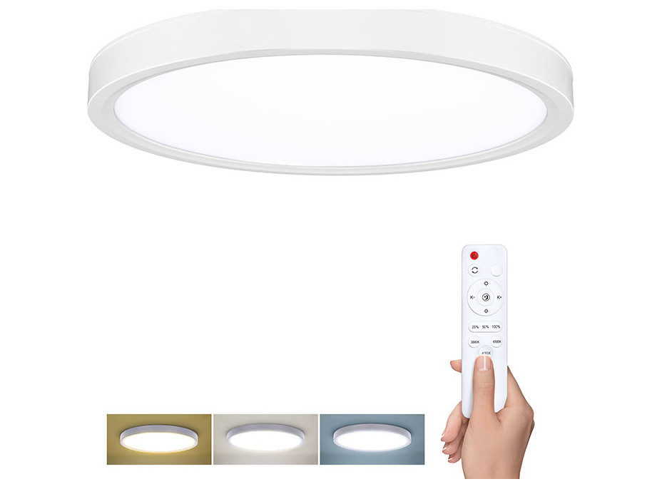 Solight LED osvětlení s dálkovým ovladačem Estela White, 60W, 4500lm, 50cm, změna chromatičnosti, stmívatelné