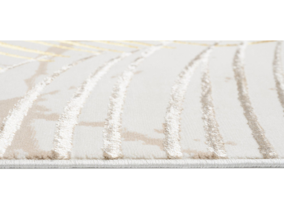 Kusový koberec GOLDEN Feathers - krémový/hnědý/zlatý