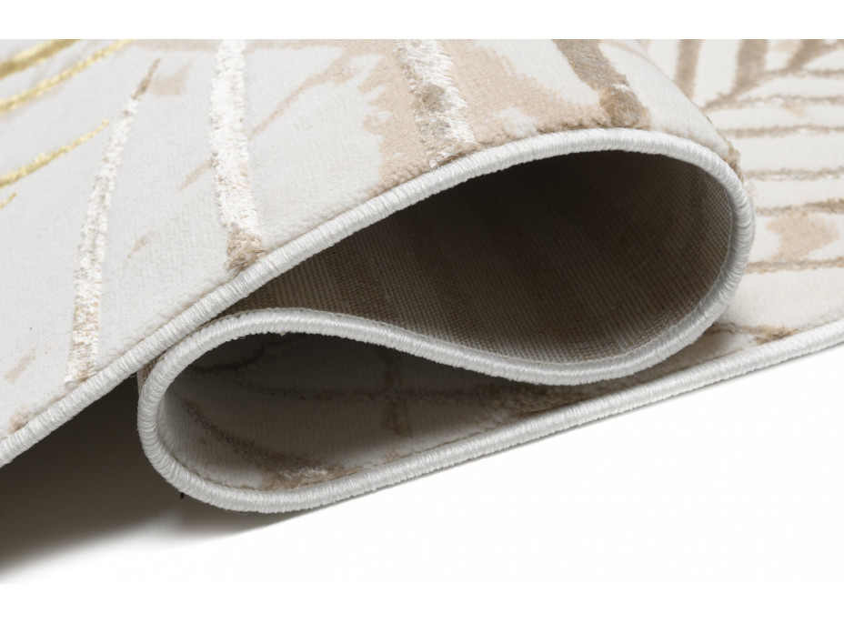 Kusový koberec GOLDEN Feathers - krémový/hnědý/zlatý