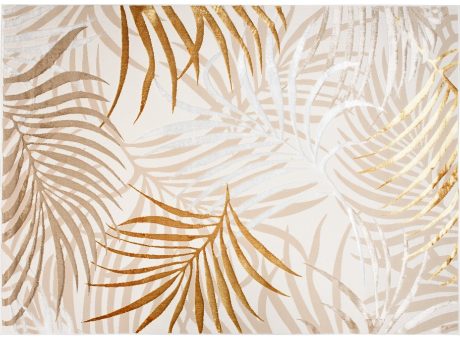Kusový koberec GOLDEN Palm leaves - krémový/béžový