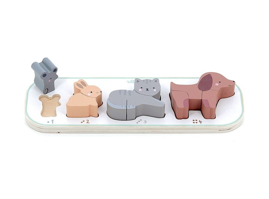 Vilac Vkládací puzzle Učím se počítat zvířátka Sarah Betz