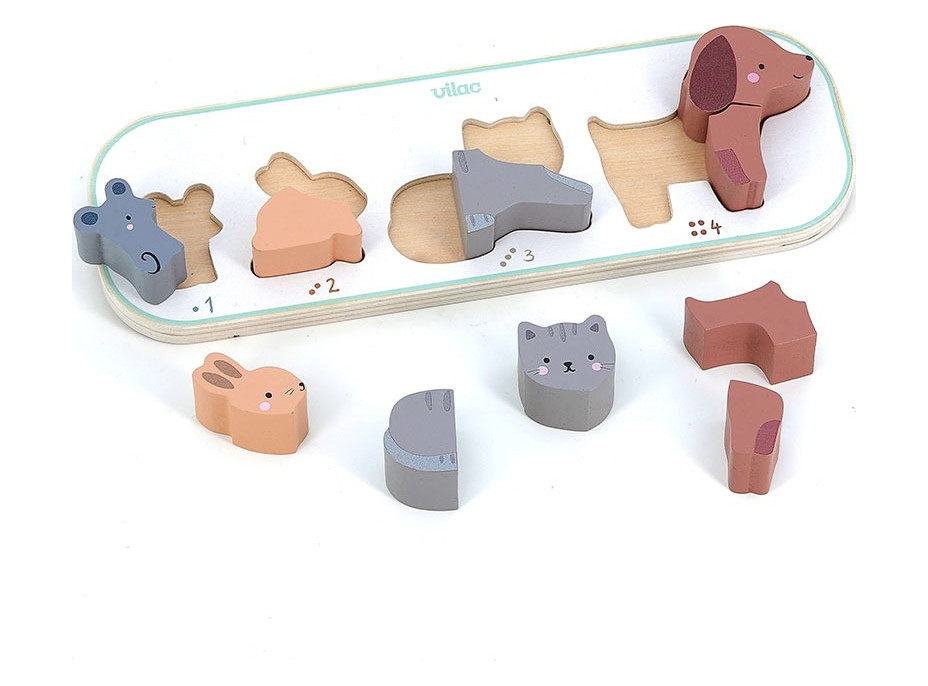 Vilac Vkládací puzzle Učím se počítat zvířátka Sarah Betz