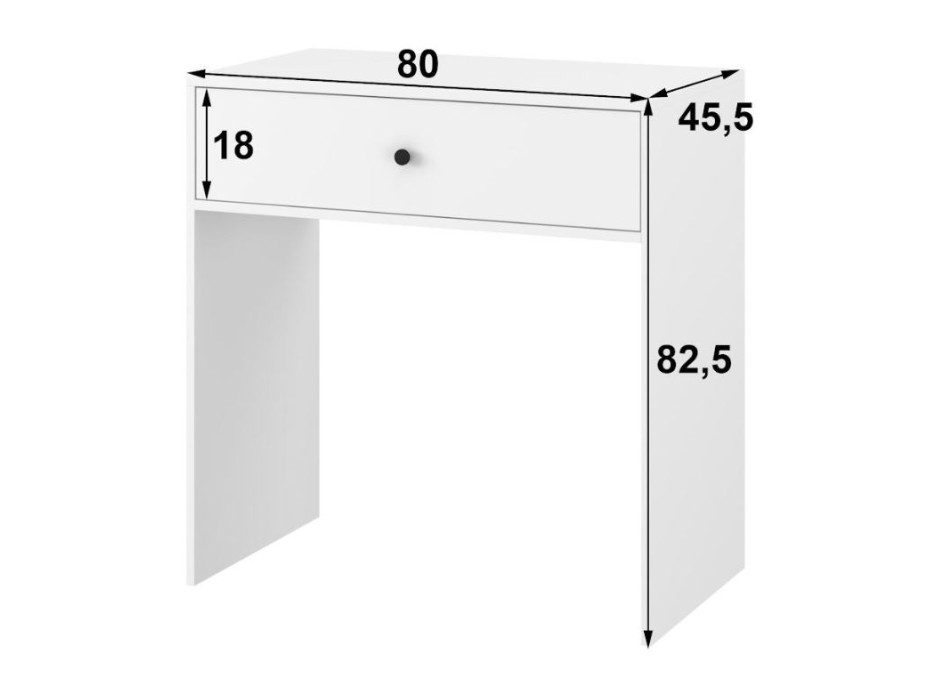 Psací stůl se šuplíkem ELEGANT - bílý/tmavě šedý