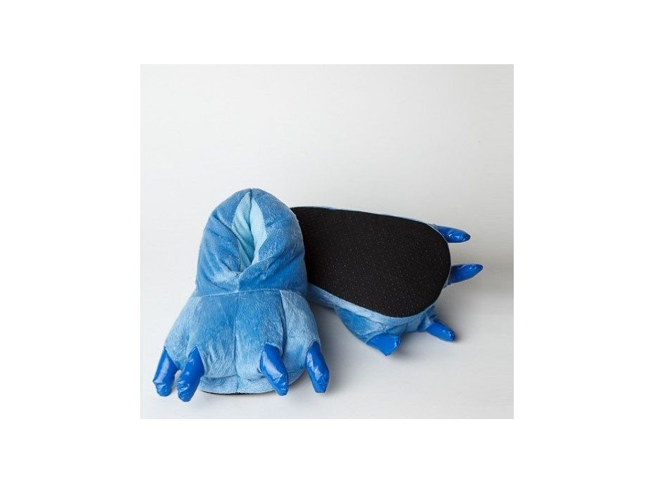 Plyšové papuče KIGU - modré tlapy