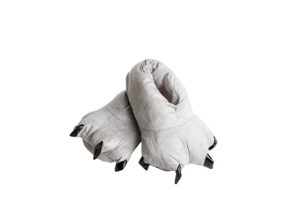 Plyšové papuče KIGU - šedé tlapy Plyšové papuče KIGU - šedé tlapy