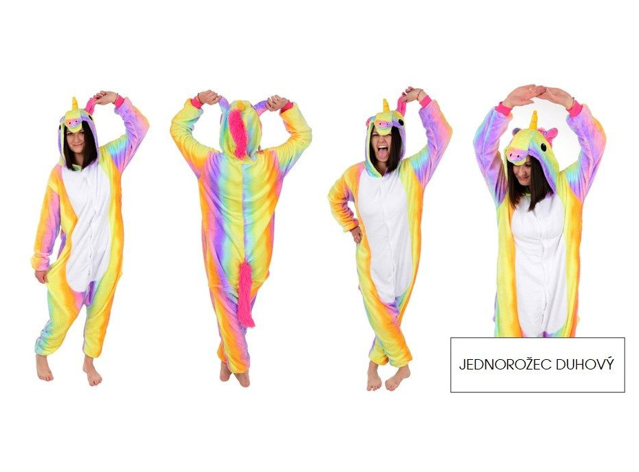 Overal KIGURUMI - jednorožec duhový