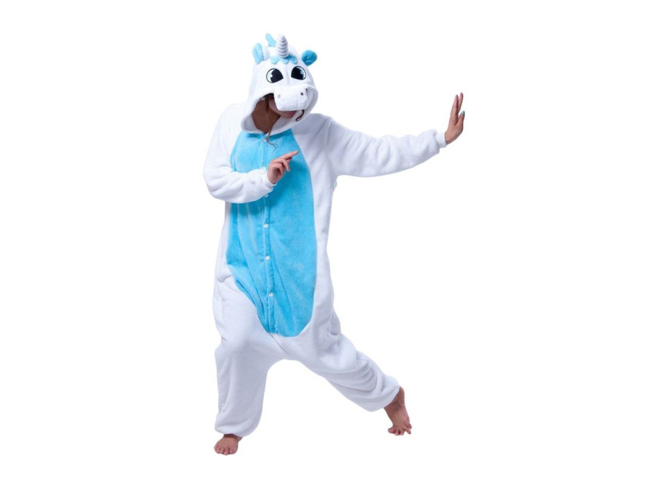 Overal KIGURUMI - jednorožec modrobílý