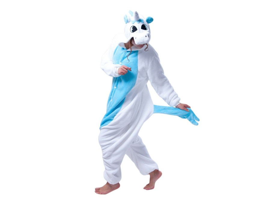Overal KIGURUMI - jednorožec modrobílý