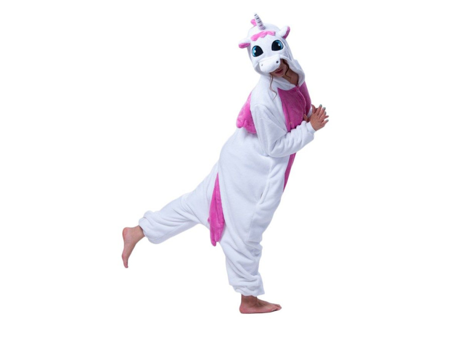 Overal KIGURUMI - jednorožec růžovobílý