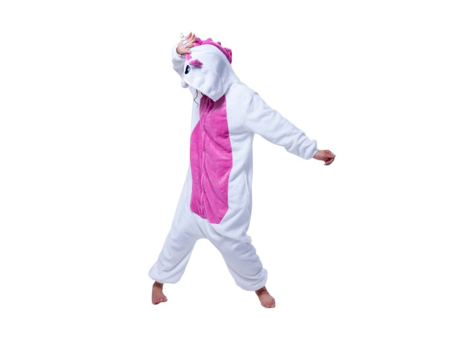 Overal KIGURUMI - jednorožec růžovobílý