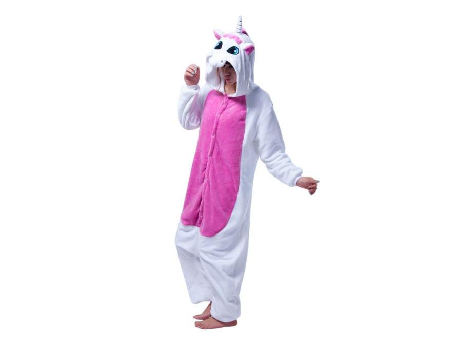 Overal KIGURUMI - jednorožec růžovobílý