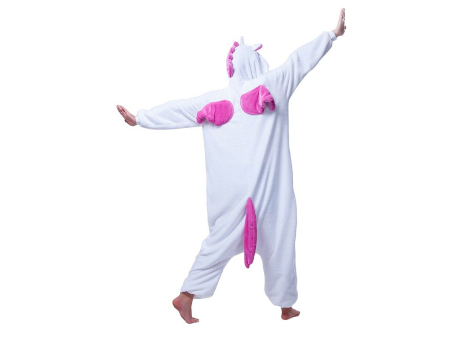 Overal KIGURUMI - jednorožec růžovobílý