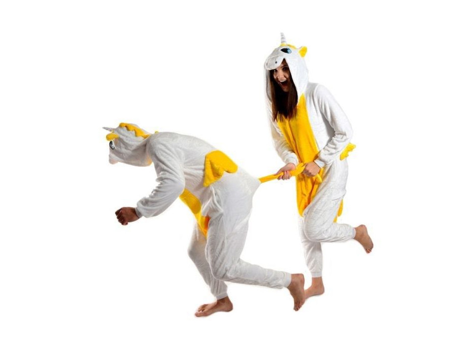 Overal KIGURUMI - jednorožec žlutobílý