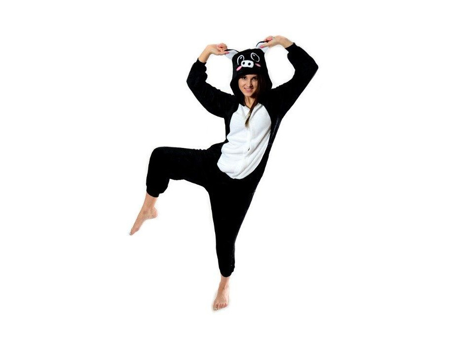 Overal KIGURUMI - prasátko černé