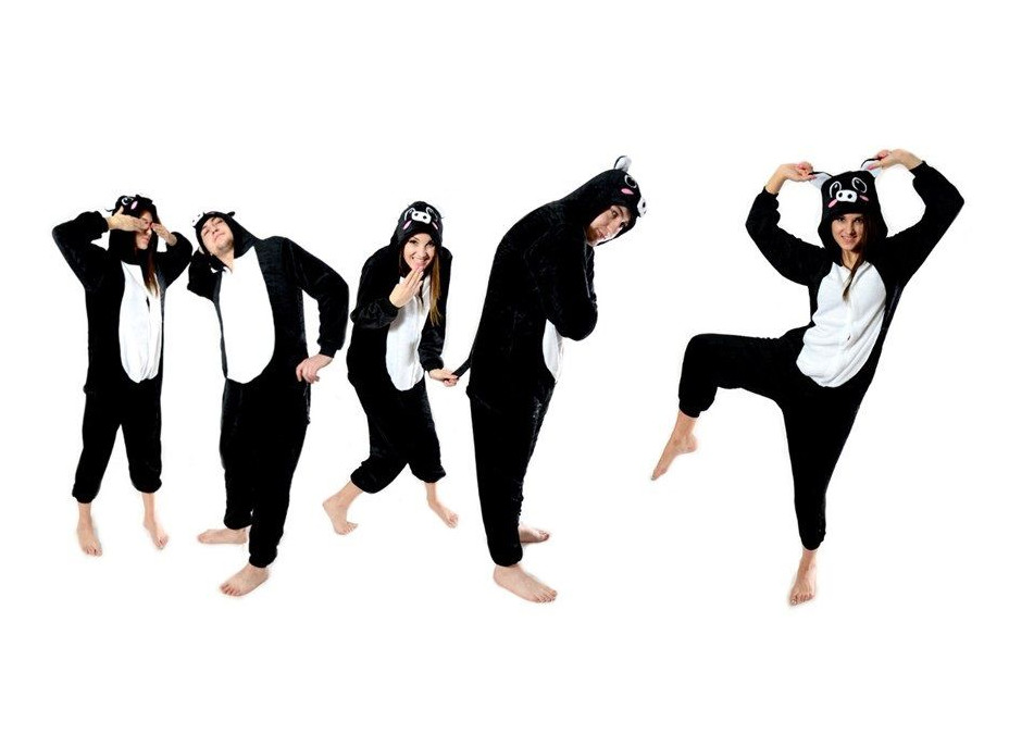 Overal KIGURUMI - prasátko černé