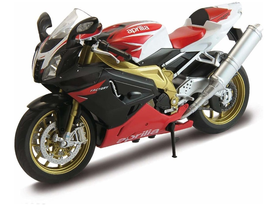 Welly Motocykl Aprilia RSV 1000R Factory 1:10 červený
