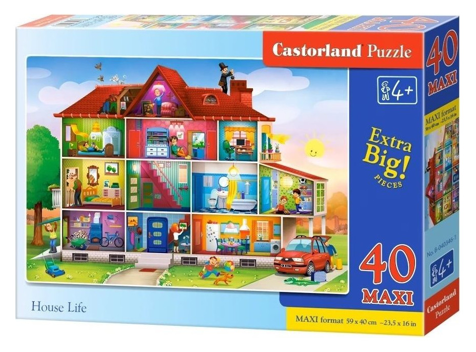 CASTORLAND Puzzle Život v domě MAXI 40 dílků