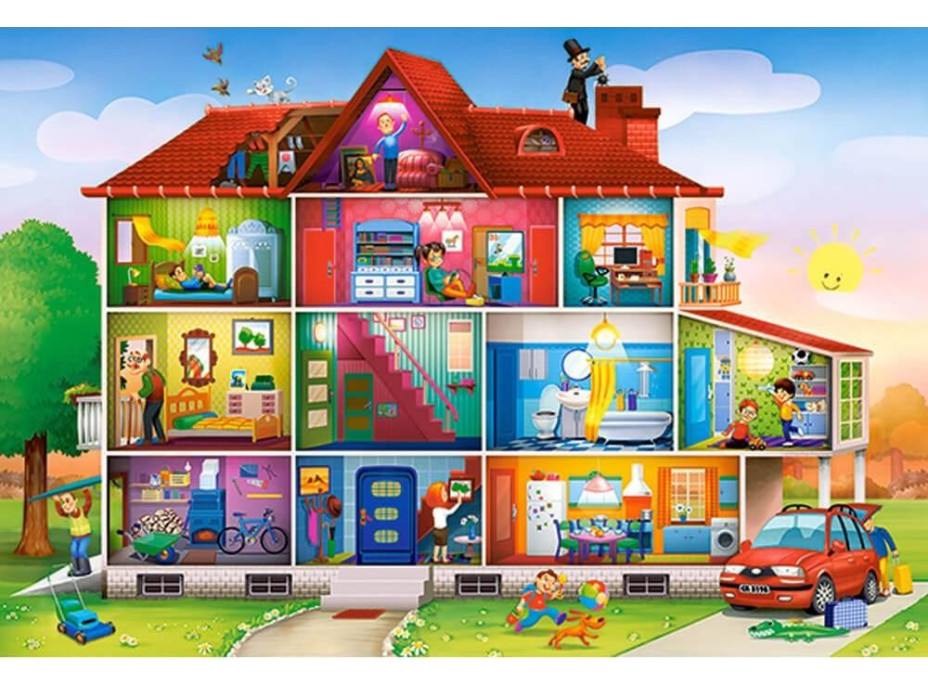 CASTORLAND Puzzle Život v domě MAXI 40 dílků