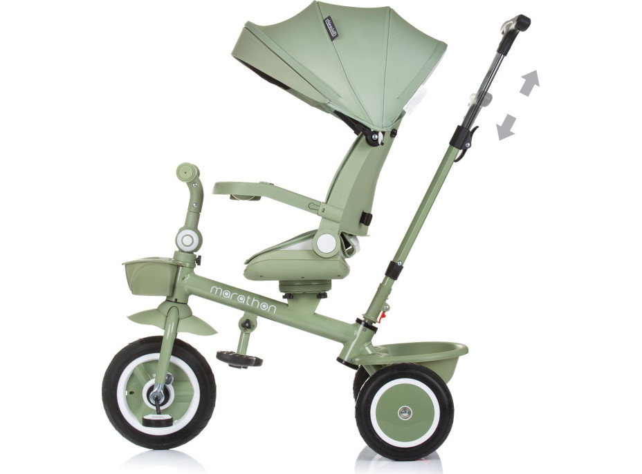 CHIPOLINO Tříkolka se stříškou Marathon 2v1 Pastel Green