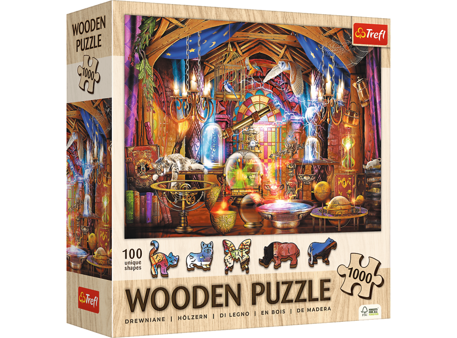 TREFL Dřevěné puzzle Magická komnata 1000 dílků