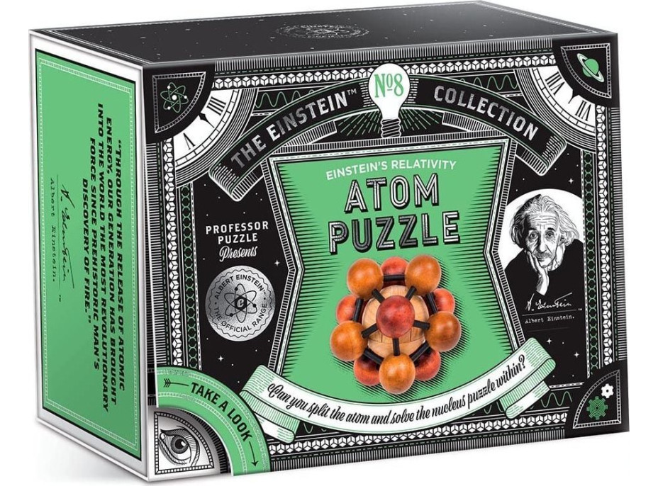PROFESSOR PUZZLE Dřevěný hlavolam Atom