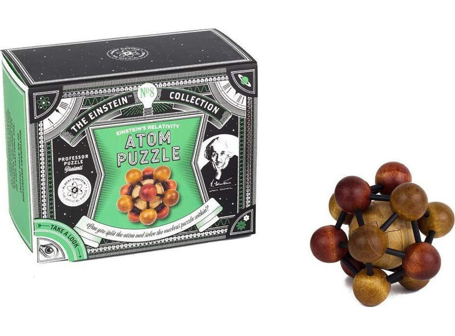 PROFESSOR PUZZLE Dřevěný hlavolam Atom