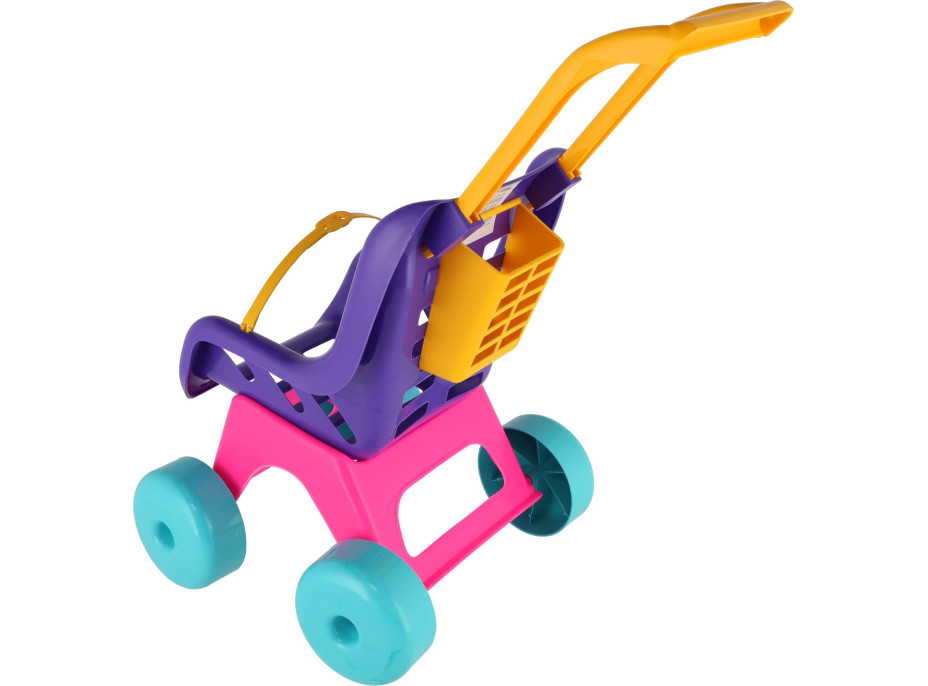 TEDDIES Kočárek pro panenky Buggy Sport růžovo-fialový 1ks (mix)