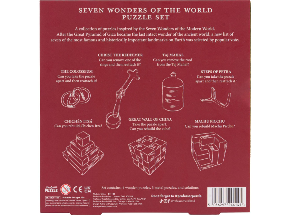 PROFESSOR PUZZLE LOST&FOUND: Hlavolam Sedm divů světa 7v1
