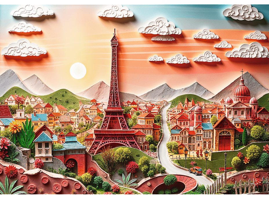 TREFL Puzzle Paper Art: Paříž 1000 dílků