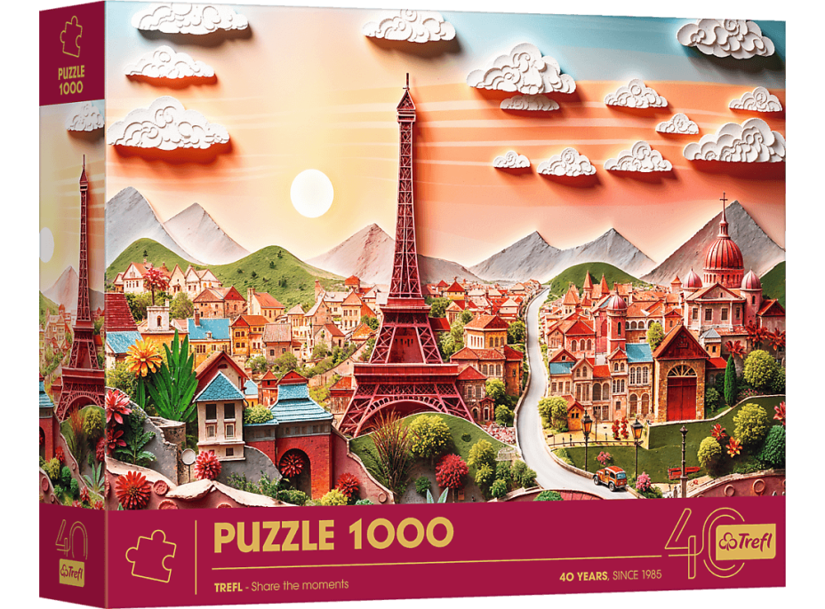 TREFL Puzzle Paper Art: Paříž 1000 dílků