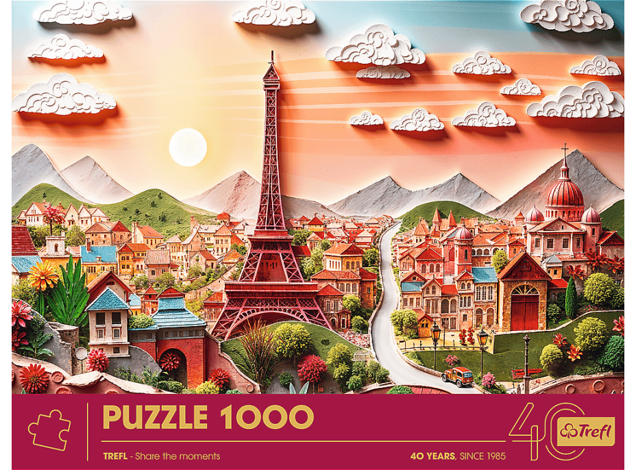 TREFL Puzzle Paper Art: Paříž 1000 dílků
