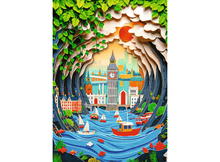 TREFL Puzzle Paper Art: Londýn 1000 dílků