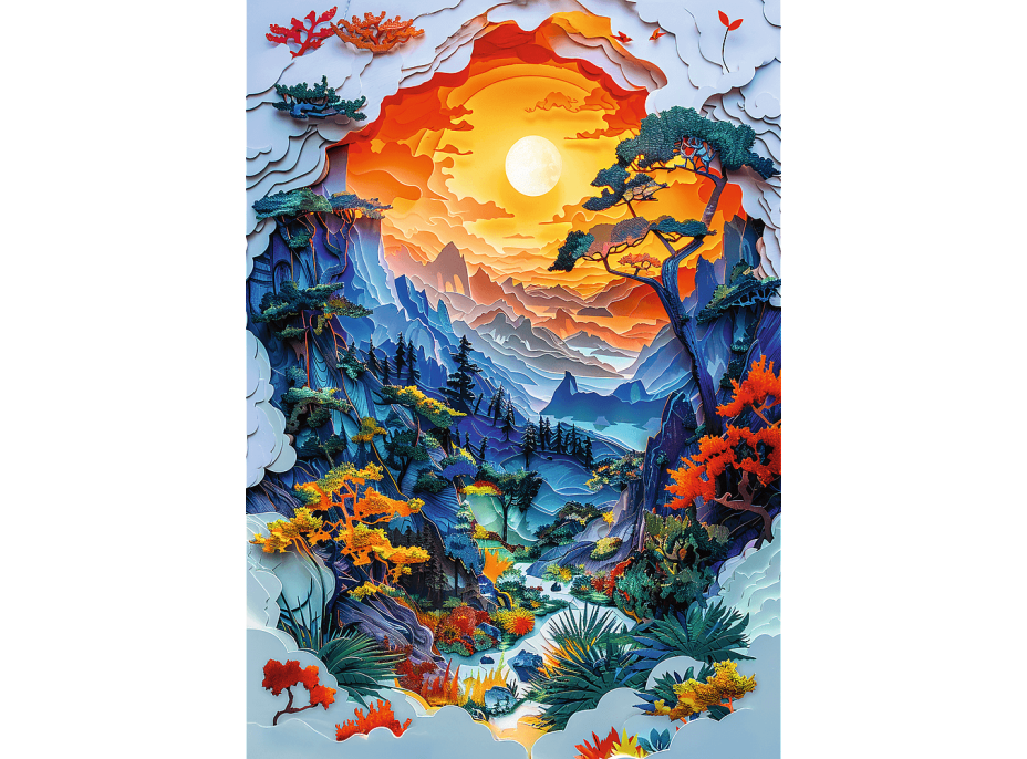 TREFL Puzzle Paper Art: Údolí 1000 dílků