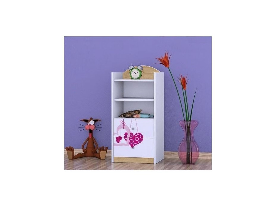 Dětský úložný regál FALL IN LOVE - TYP 1 - NÍZKÝ