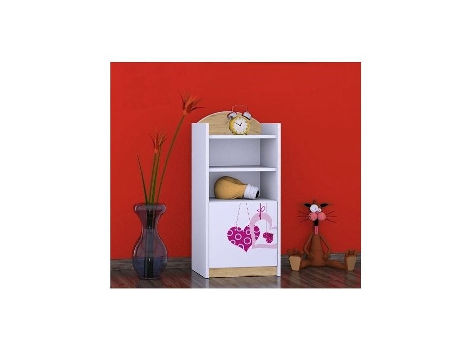 Dětský úložný regál FALL IN LOVE - TYP 2 - NÍZKÝ