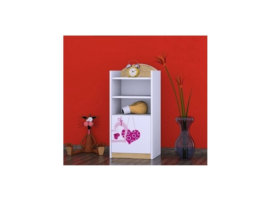 Dětský úložný regál FALL IN LOVE - TYP 2 - NÍZKÝ