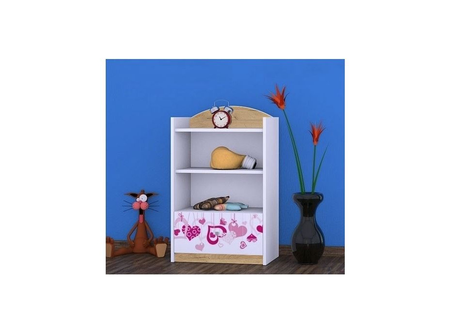 Dětský úložný regál FALL IN LOVE - TYP 8 - NÍZKÝ
