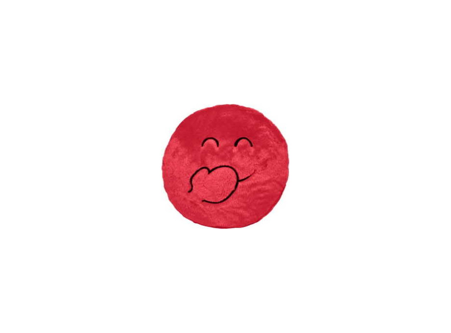 Dekorační kulatý polštář SUPER SMILE 45 cm - tmavě růžový
