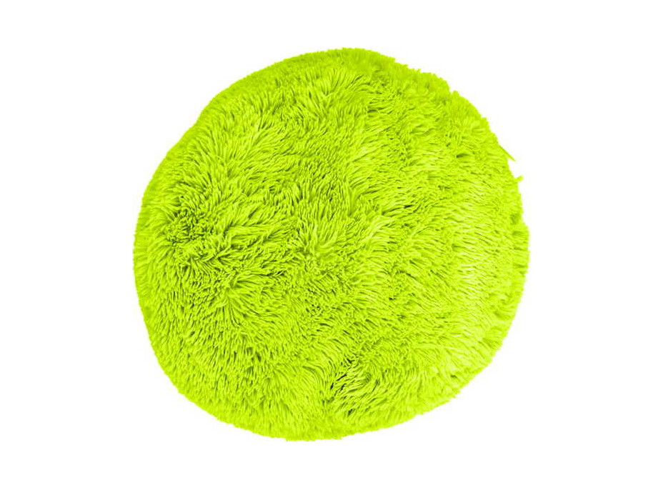 Dekorační kulatý polštář QUEEN 45 cm - limetkově zelený