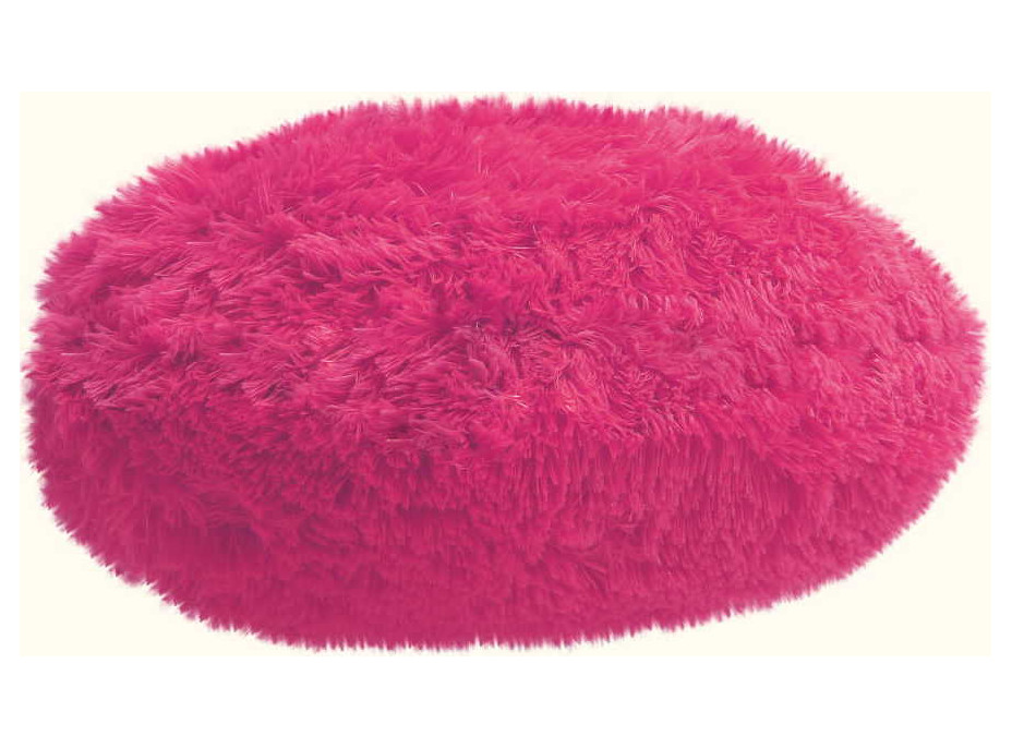 Dekorační kulatý polštář QUEEN 45 cm - fuchsiový