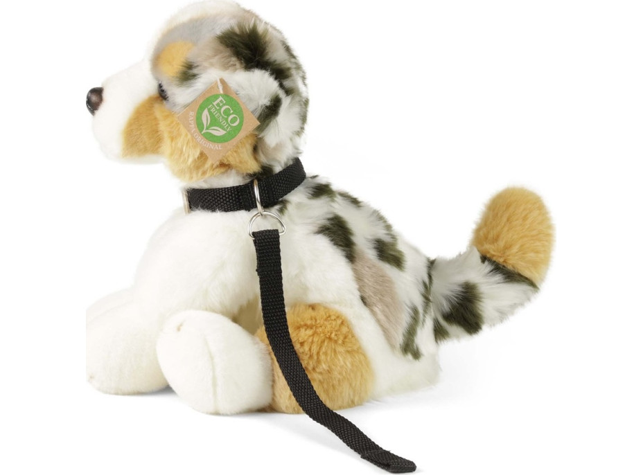 Rappa Plyšový pes australský ovčák s vodítkem 28 cm ECO-FRIENDLY