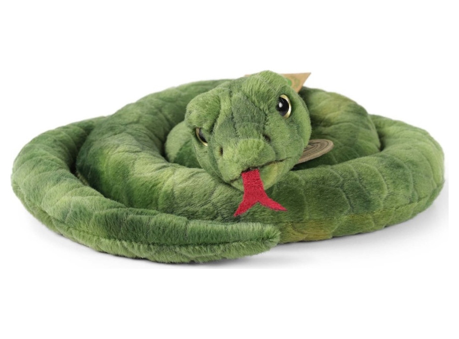 Rappa Plyšový had zelený 90 cm ECO-FRIENDLY