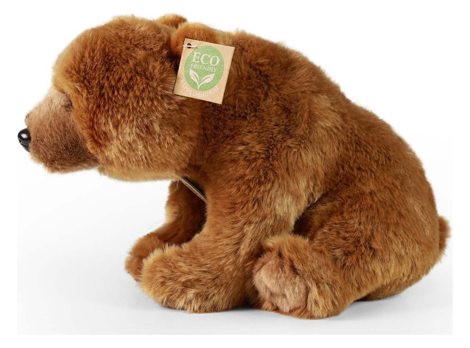 Rappa Plyšový medvěd grizzly sedící 30 cm ECO-FRIENDLY