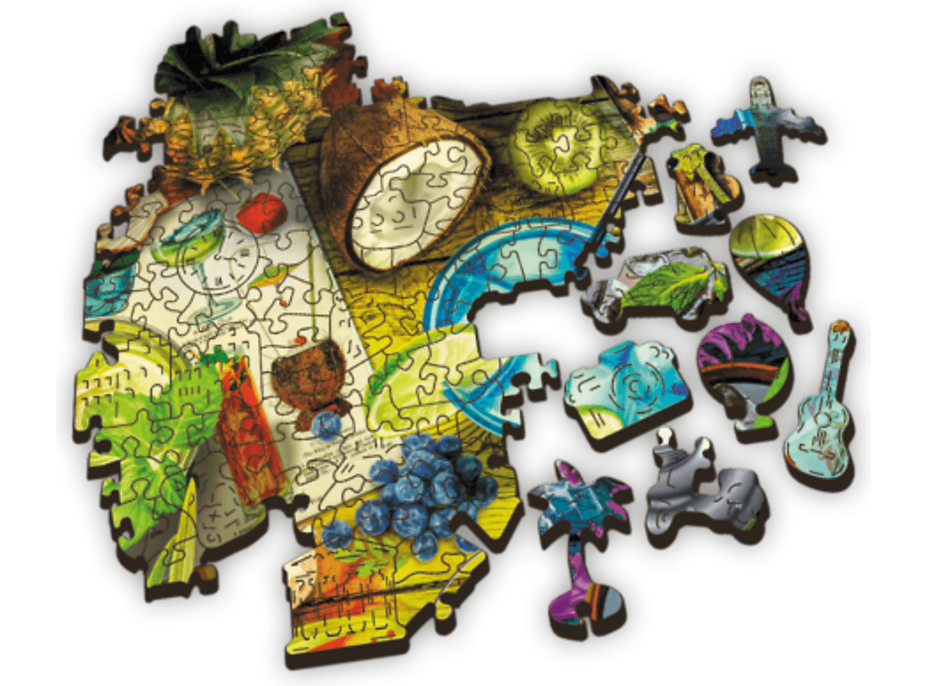 TREFL Dřevěné puzzle Barevné koktejly 501 dílků