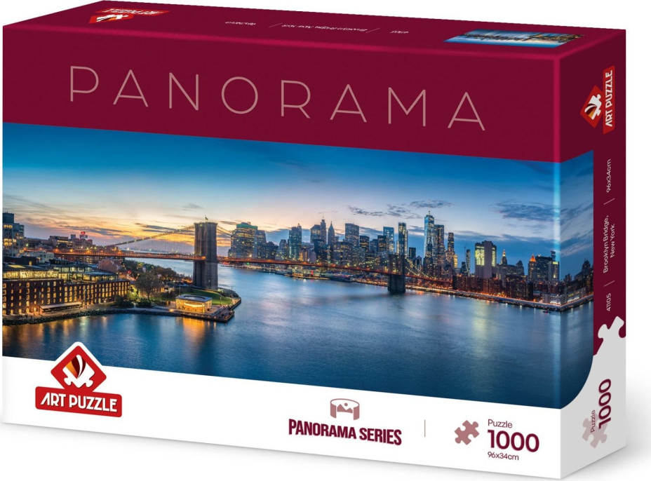 ART PUZZLE Panoramatické puzzle Brooklynský most, New York 1000 dílků